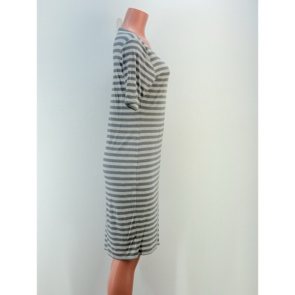 NEW LuLaRoe Julia Dress Large Color Gray Light/Dark Stretch Knee Length Comfy - Picture 10 of 17